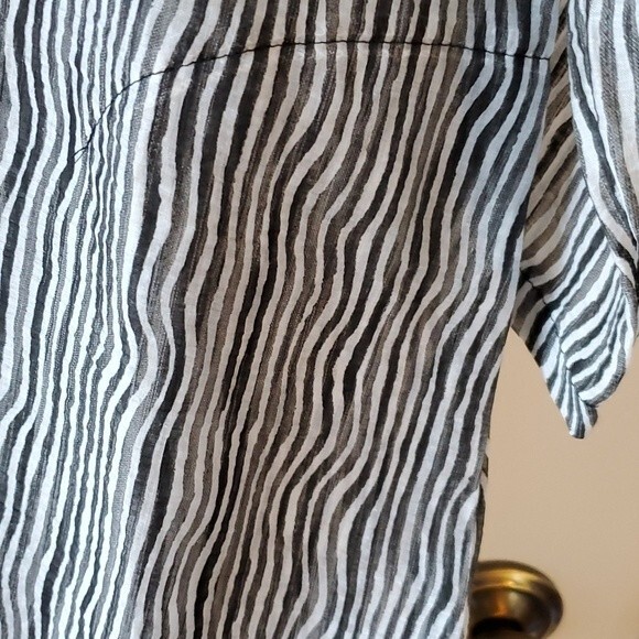 NWOT TERRA SJ APPAREL TUNIC TOP JACKET SIZE SMALL BLACK WHITE GRAY A-LINE DRESSY - Picture 7 of 11